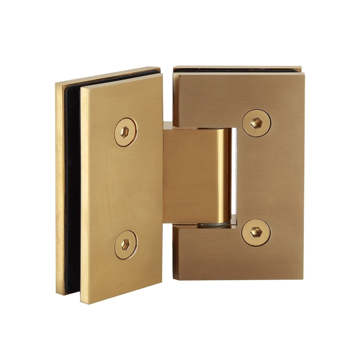 Frameless Shower Screen 900x900mm Brushed Brass