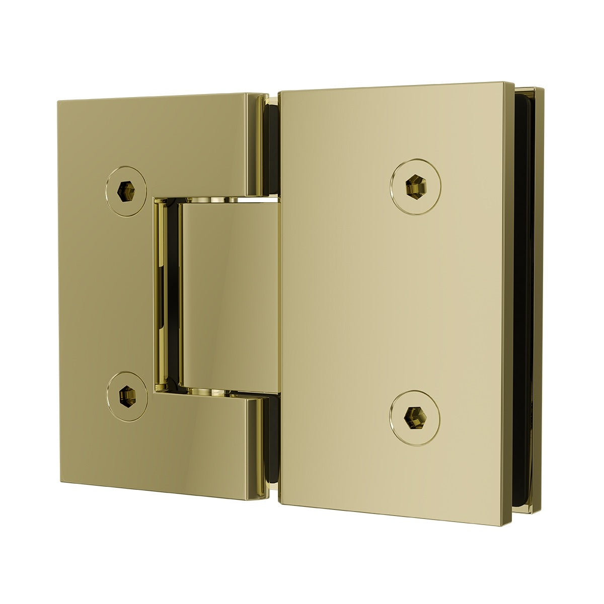 Frameless Shower Screen 850X850X2000mm - 250mm Hinge Panel Champagne Gold