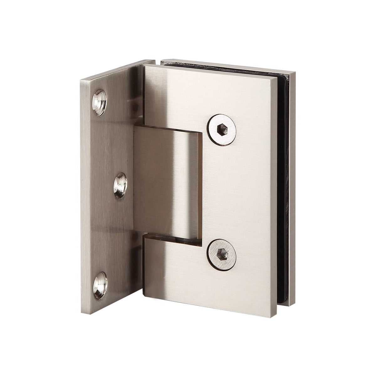Bath Screen Kit - Single Panel 8mm Glass with Swing Pivot Brushed Nickel