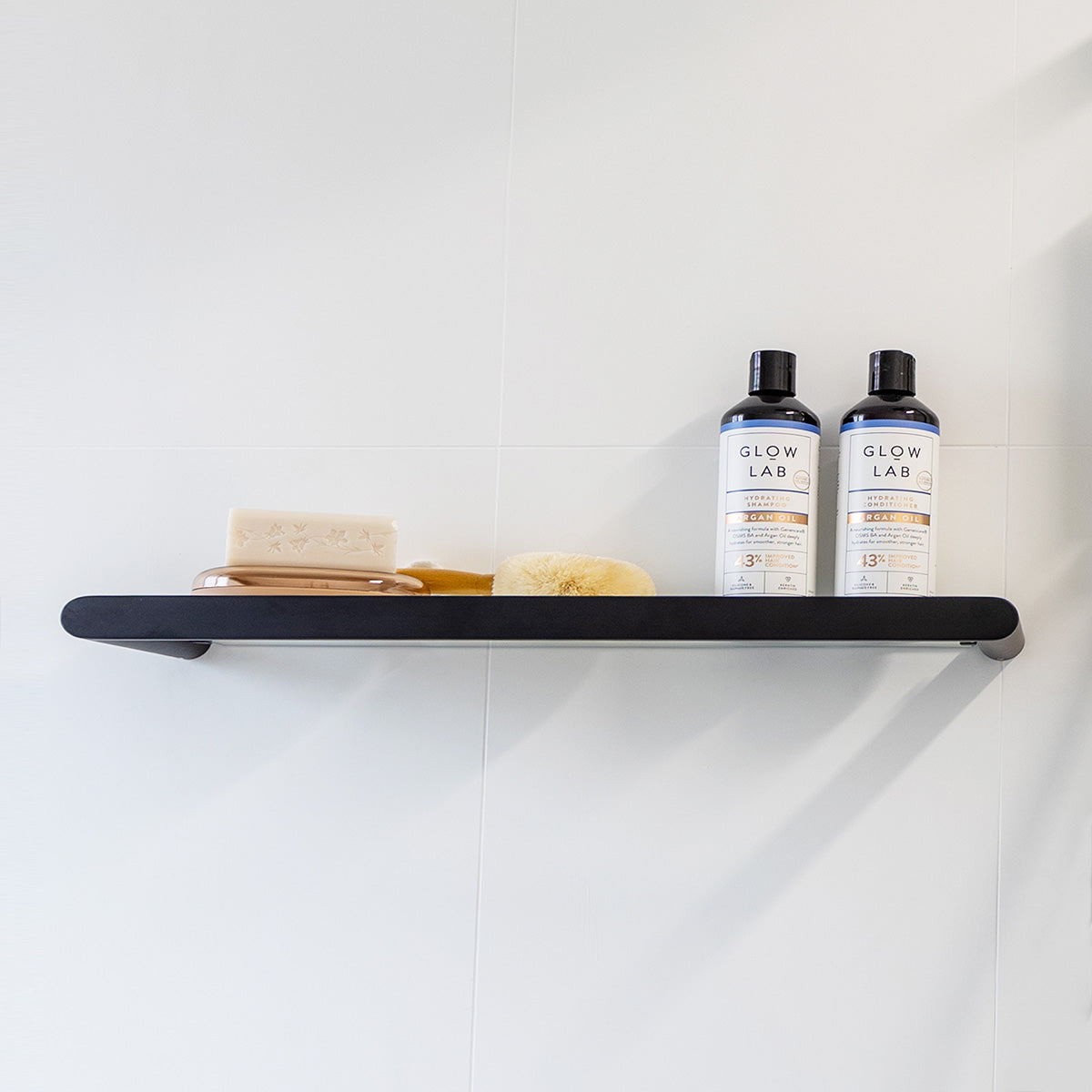 EDEN Glass Shelf Matte Black