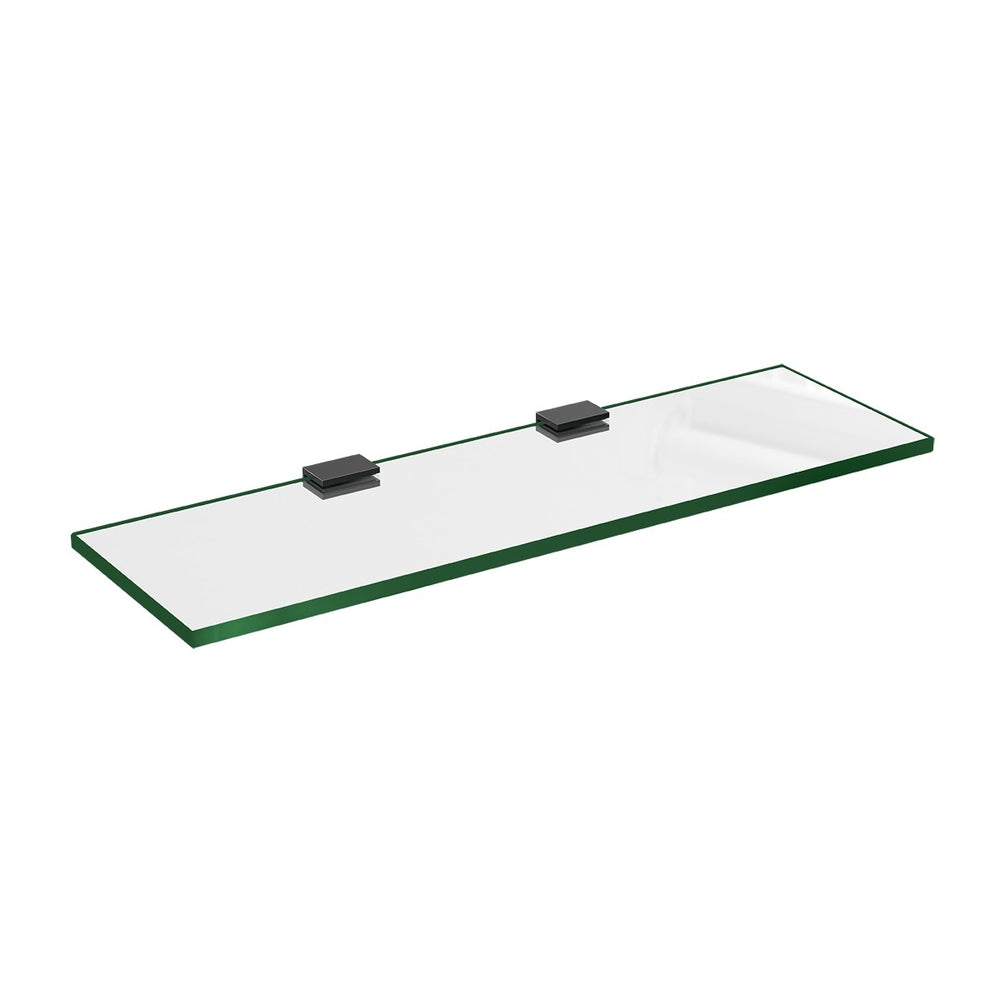 Glass Shelf 400mm w/ Gunmetal Clips