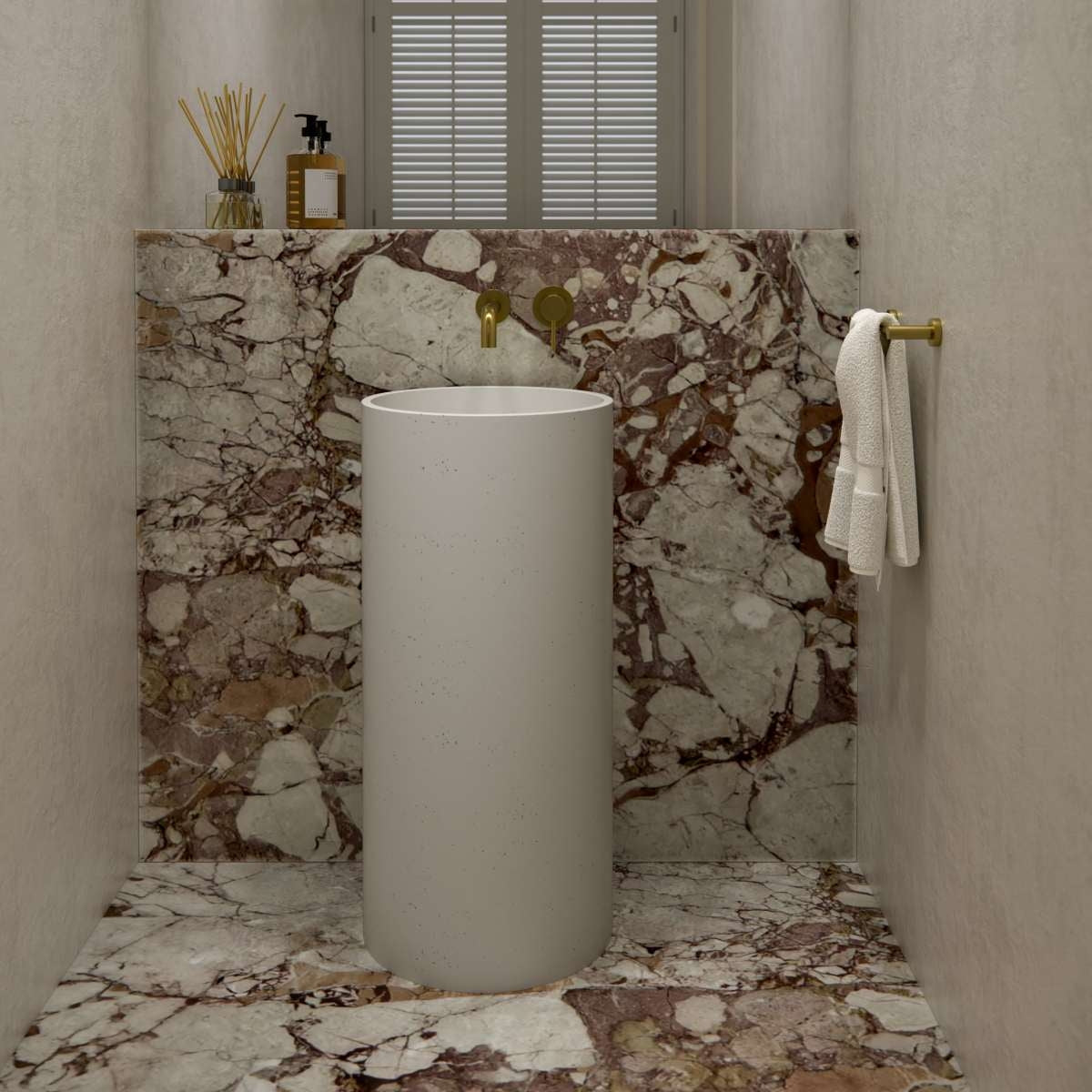 INFINITE Concrete Pedestal Basin Sand