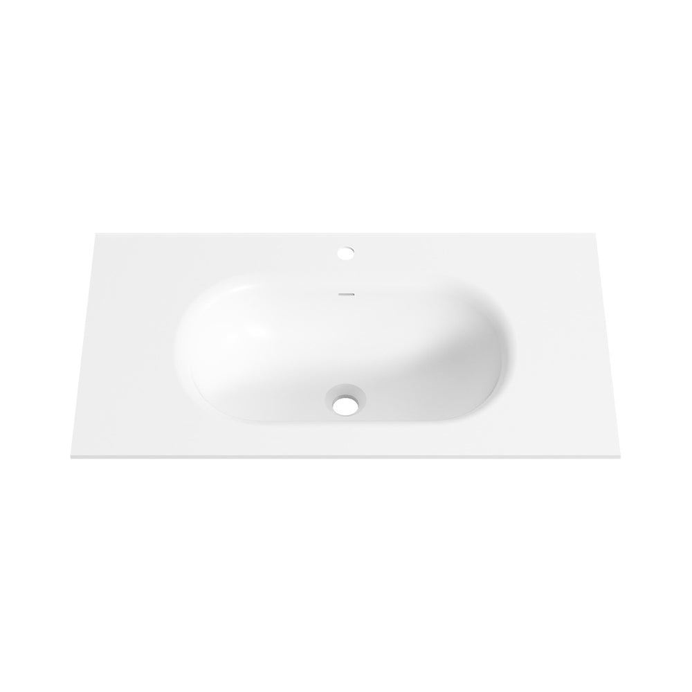 KIRRA Vanity Top, w/ Integrated Basin w/ Overflow 900mm Matte White