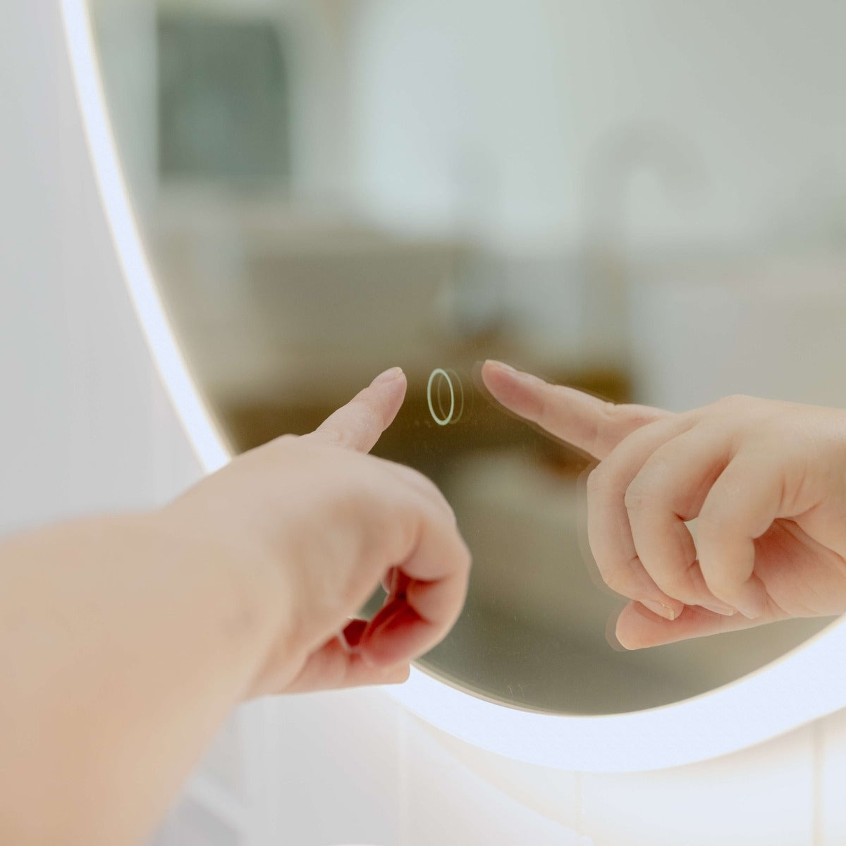 DELRAY Oval LED Edge Mirror with Demister 600x900mm