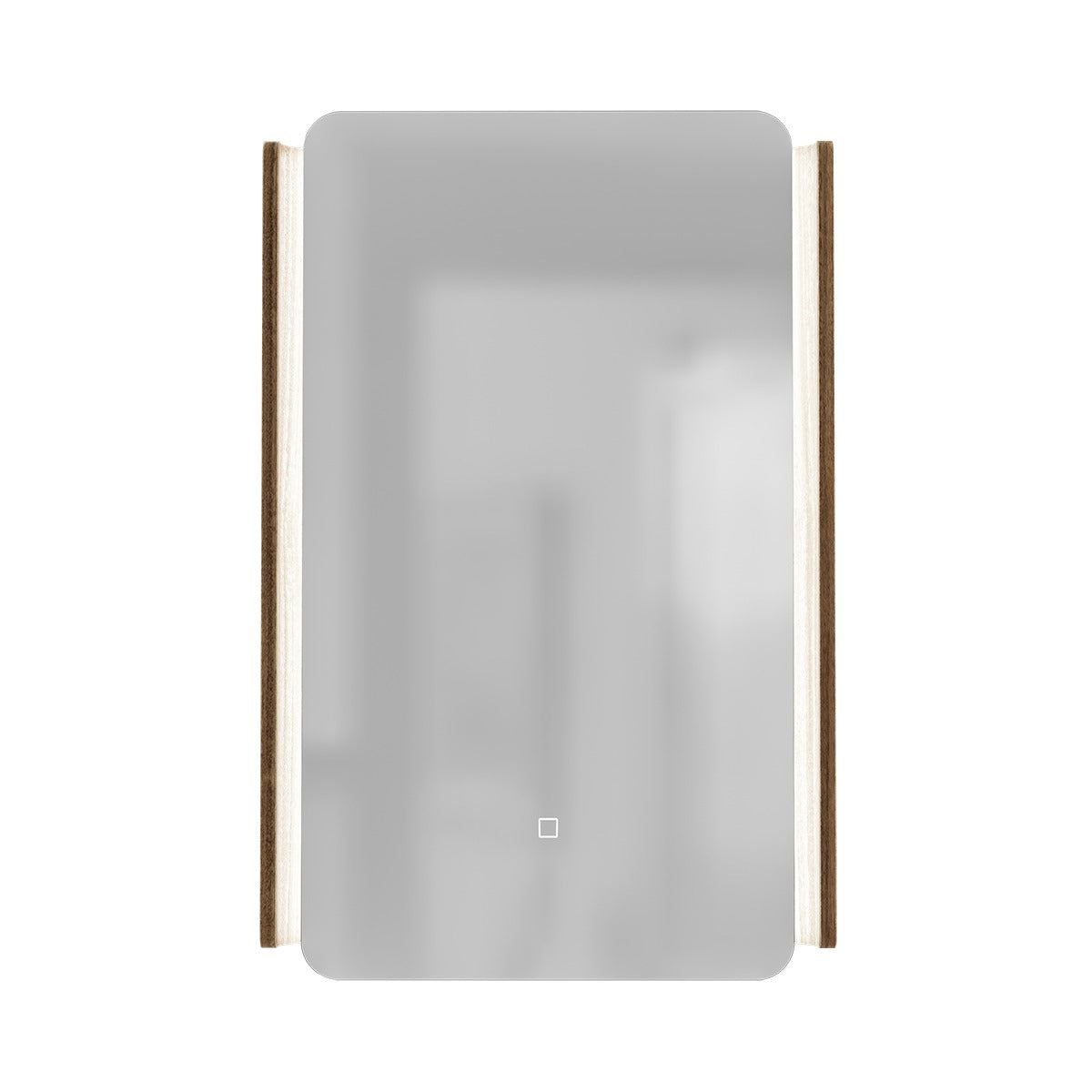 LORENZO Rectangle LED Mirror Walnut 600x900mm