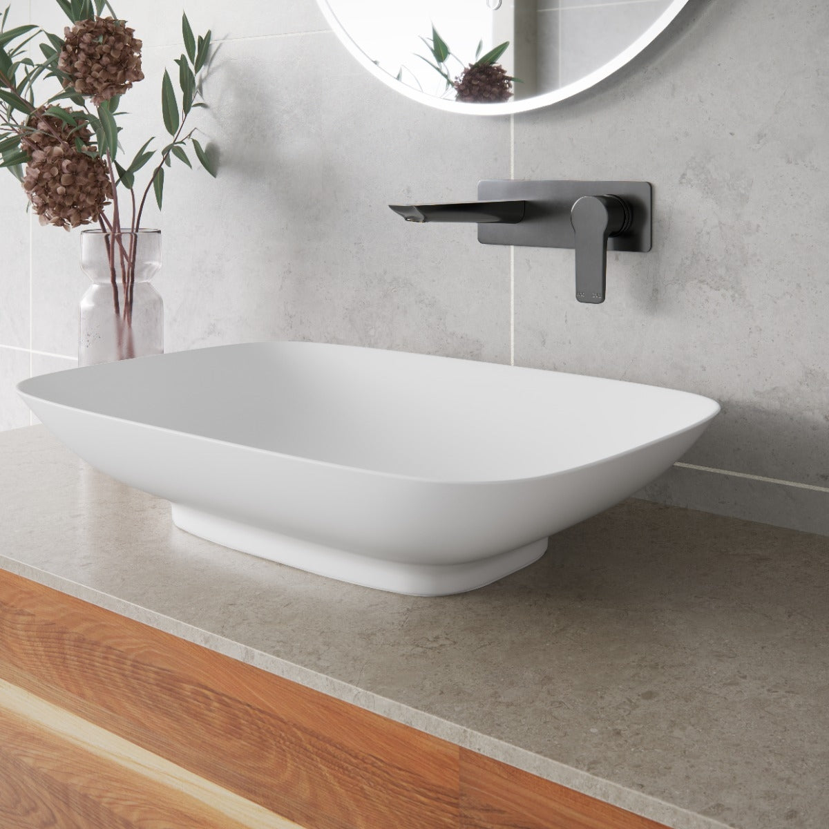 MOCHA 12mm Sintered Stone Vanity Top Suit Wall Tapware 1205mm