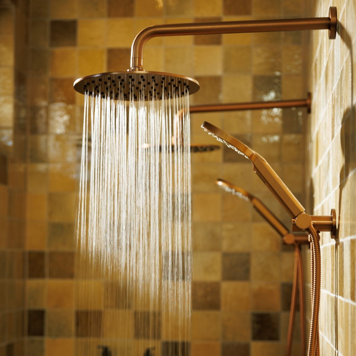 MONSOON Round Shower Head Titanium Bronze 250mm