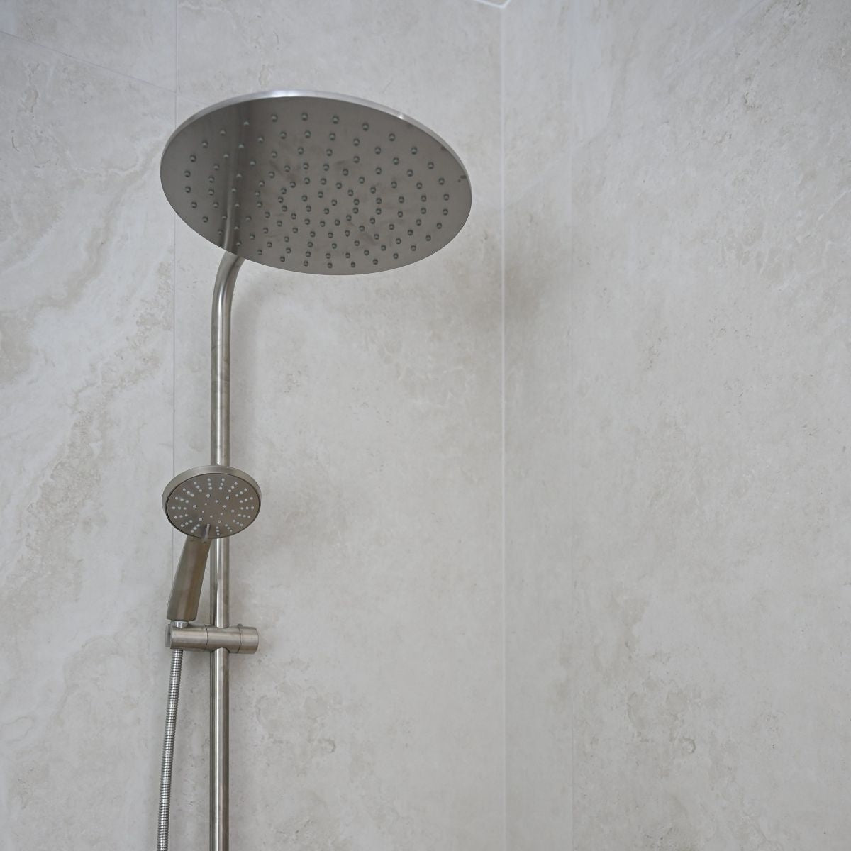 MONSOON Round Shower Head Brushed Nickel 250mm