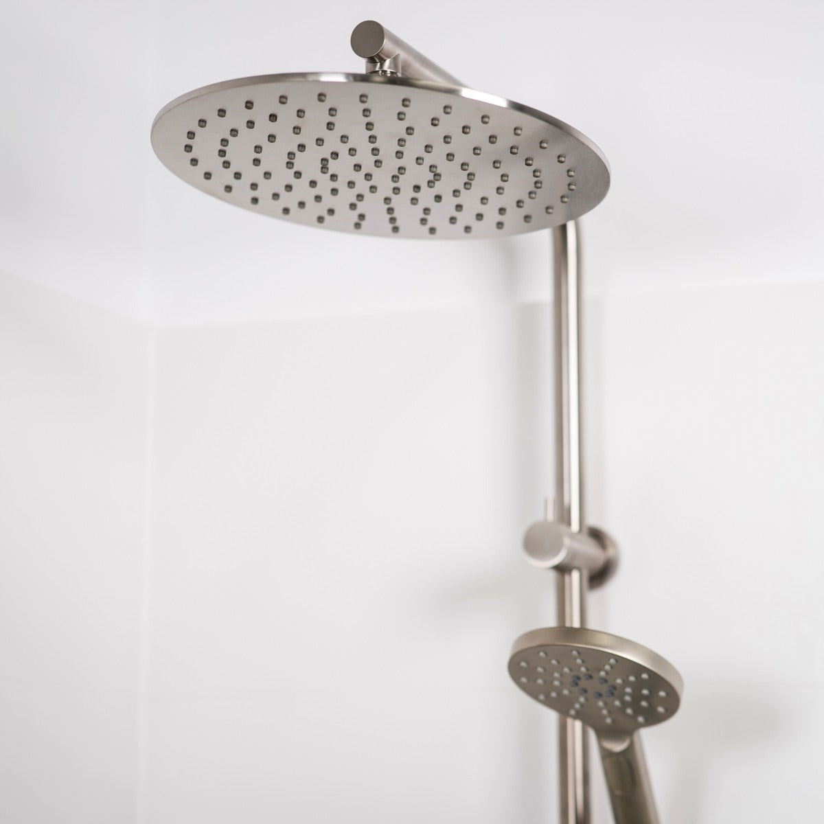 MONSOON Round Shower Head Brushed Nickel 300mm