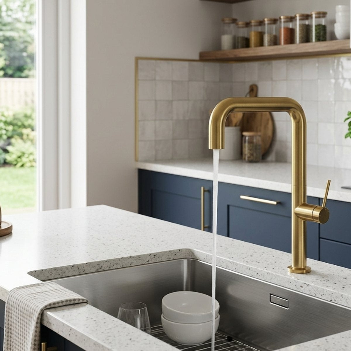 OASIS Alfresco 316 SS Kitchen Mixer Brushed Brass