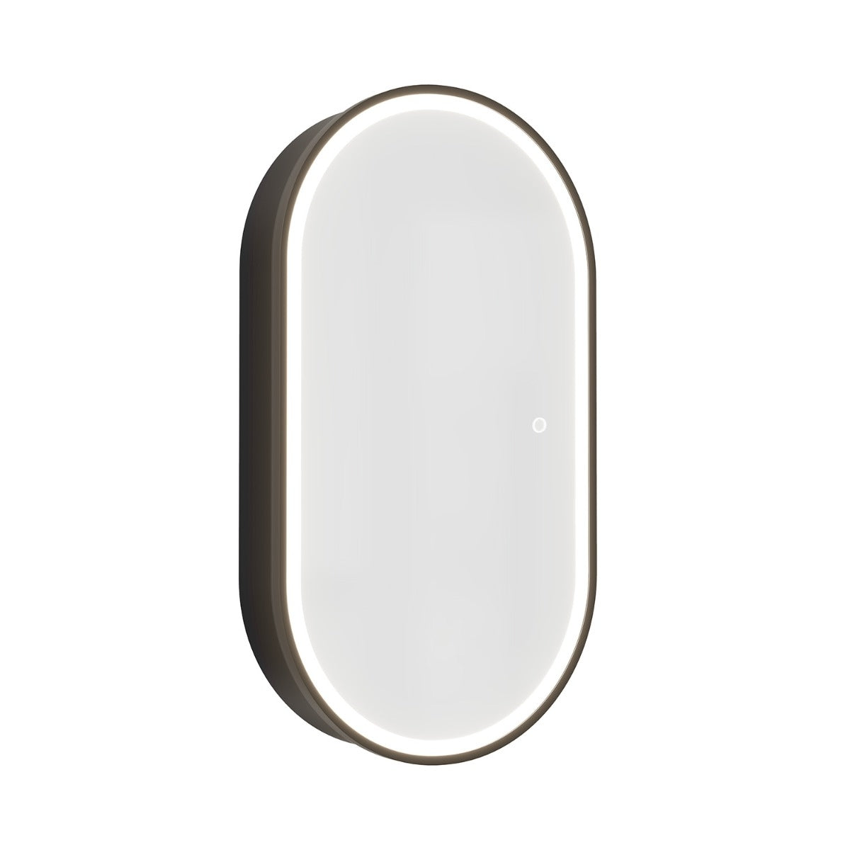 ORBIT LED Edge Mirror Cabinet w/ GPO and USB Power Matte Black 500mm