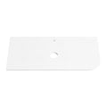 PURE WHITE 20mm Thick Corner Stone Top with Cut Outs 1055mm