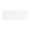 PURE WHITE 20mm Thick Curved Stone Top with Cut Outs 1060mm