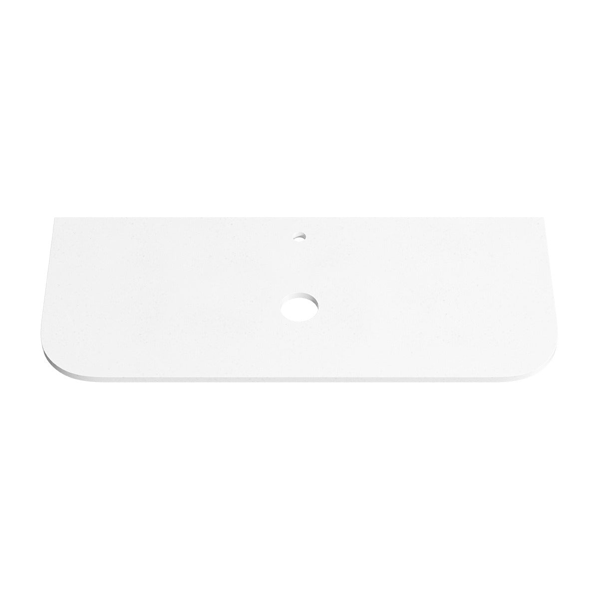 PURE WHITE 20mm Thick Curved Stone Top with Cut Outs 1210mm