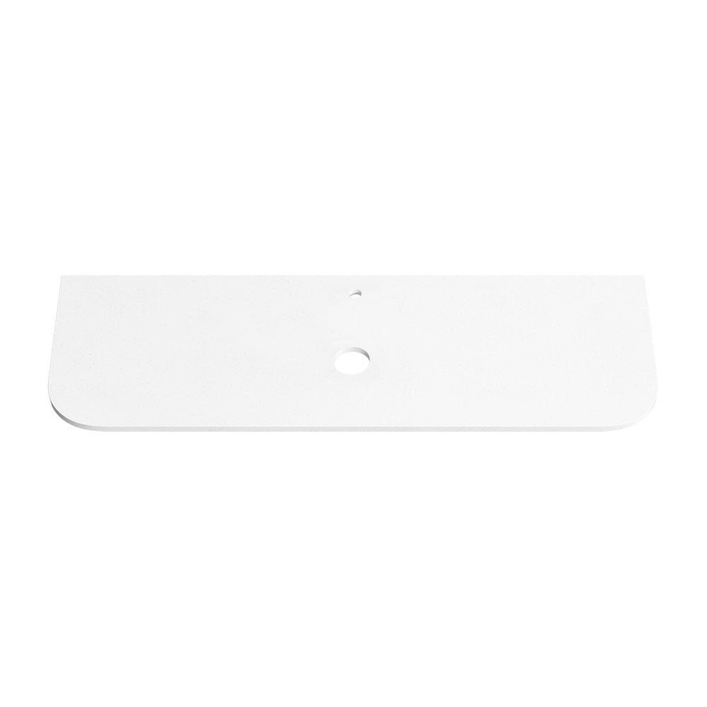 PURE WHITE 20mm Thick Curved Stone Top with Cut Outs Single Basin 1510mm
