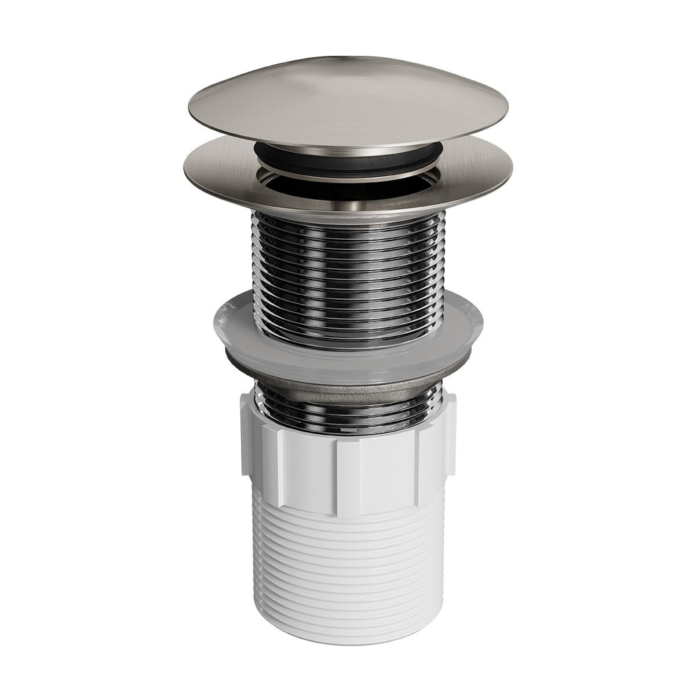 DOME POP UP Waste Without Overflow Brushed Nickel 32x80mm