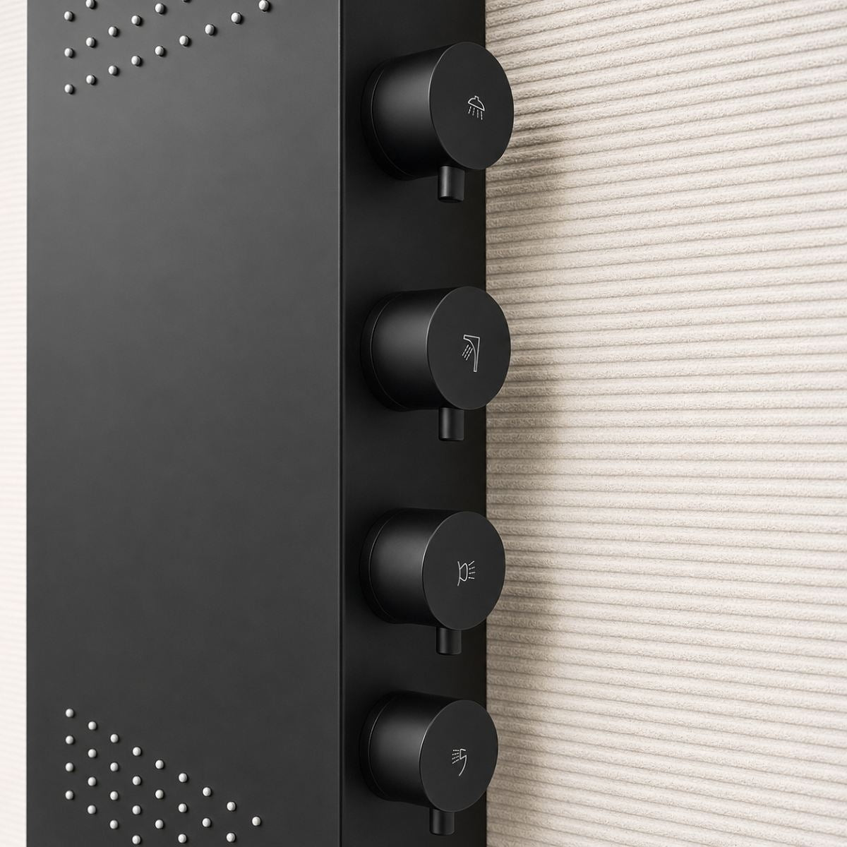 REEF Multi-Functional Shower Panel LHS Operation Matte Black