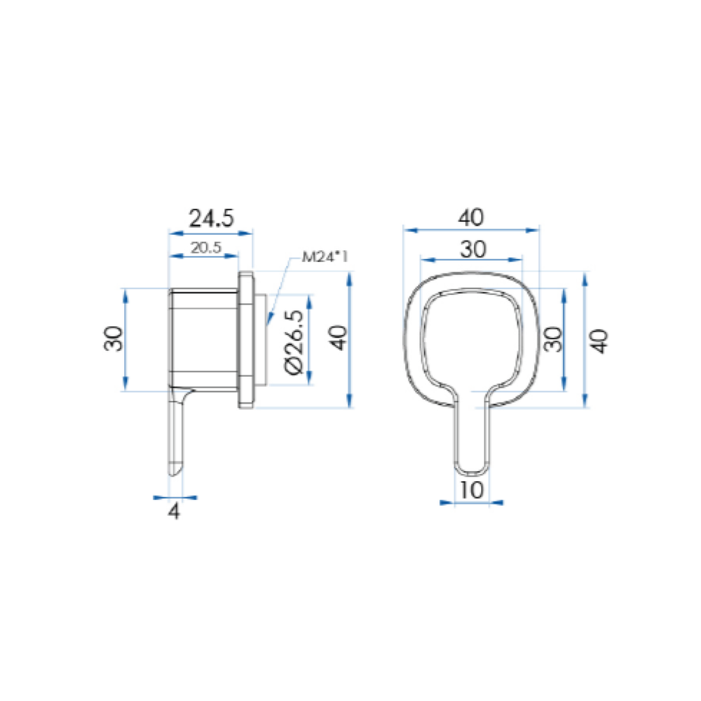 SYMMETRY In Wall Separate Diverter Set Gunmetal