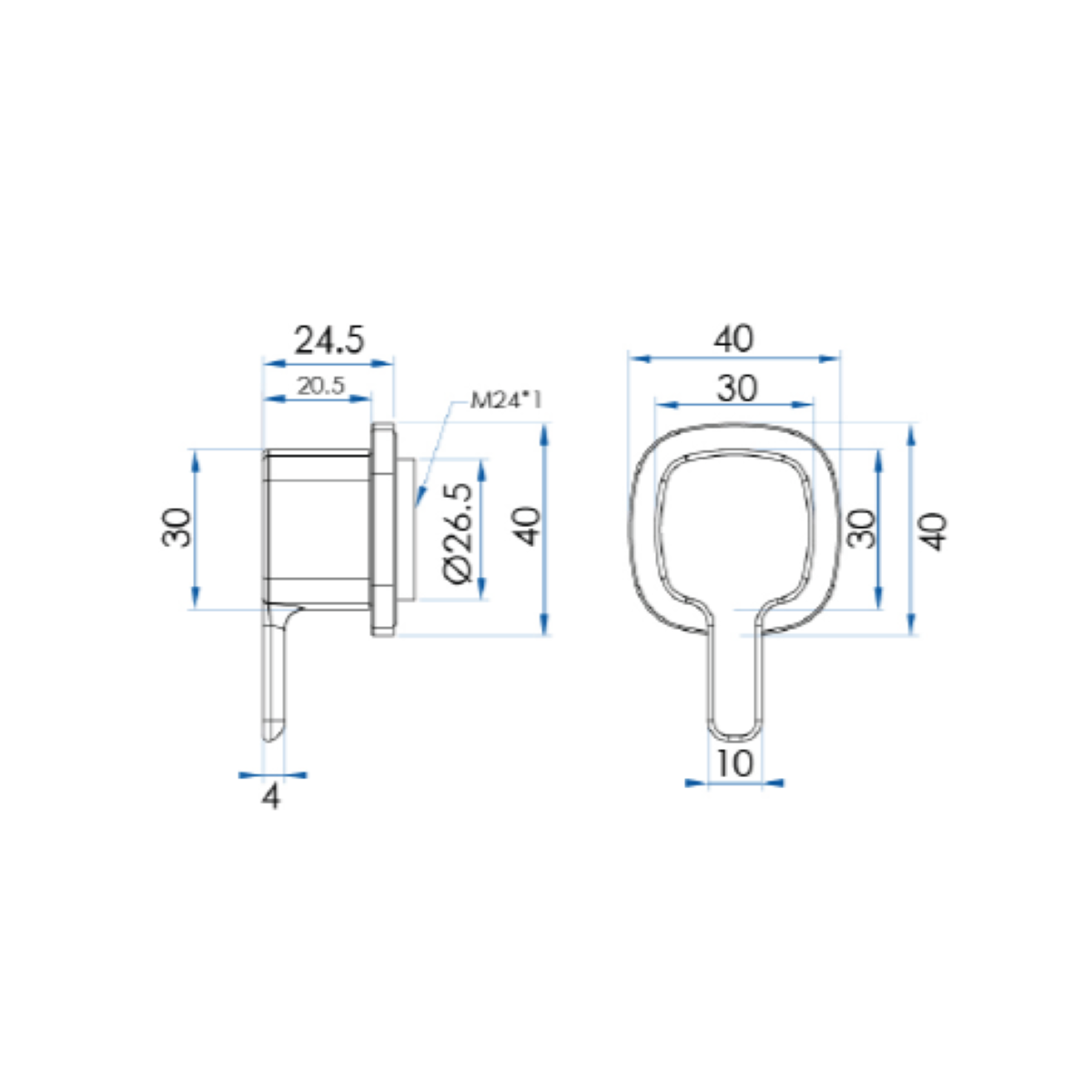 SYMMETRY In Wall Separate Diverter Set Gunmetal