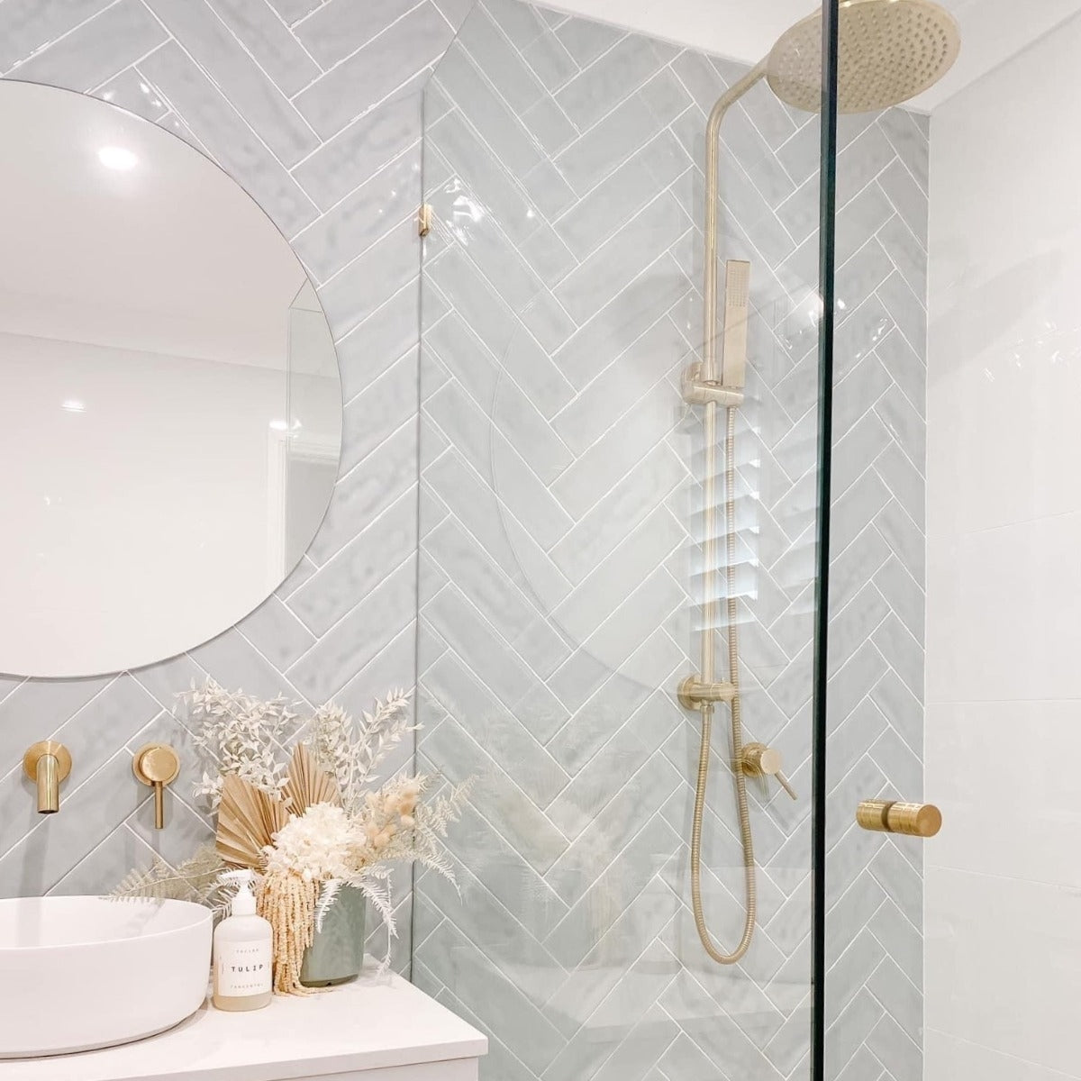 Shower Handle Brushed Brass
