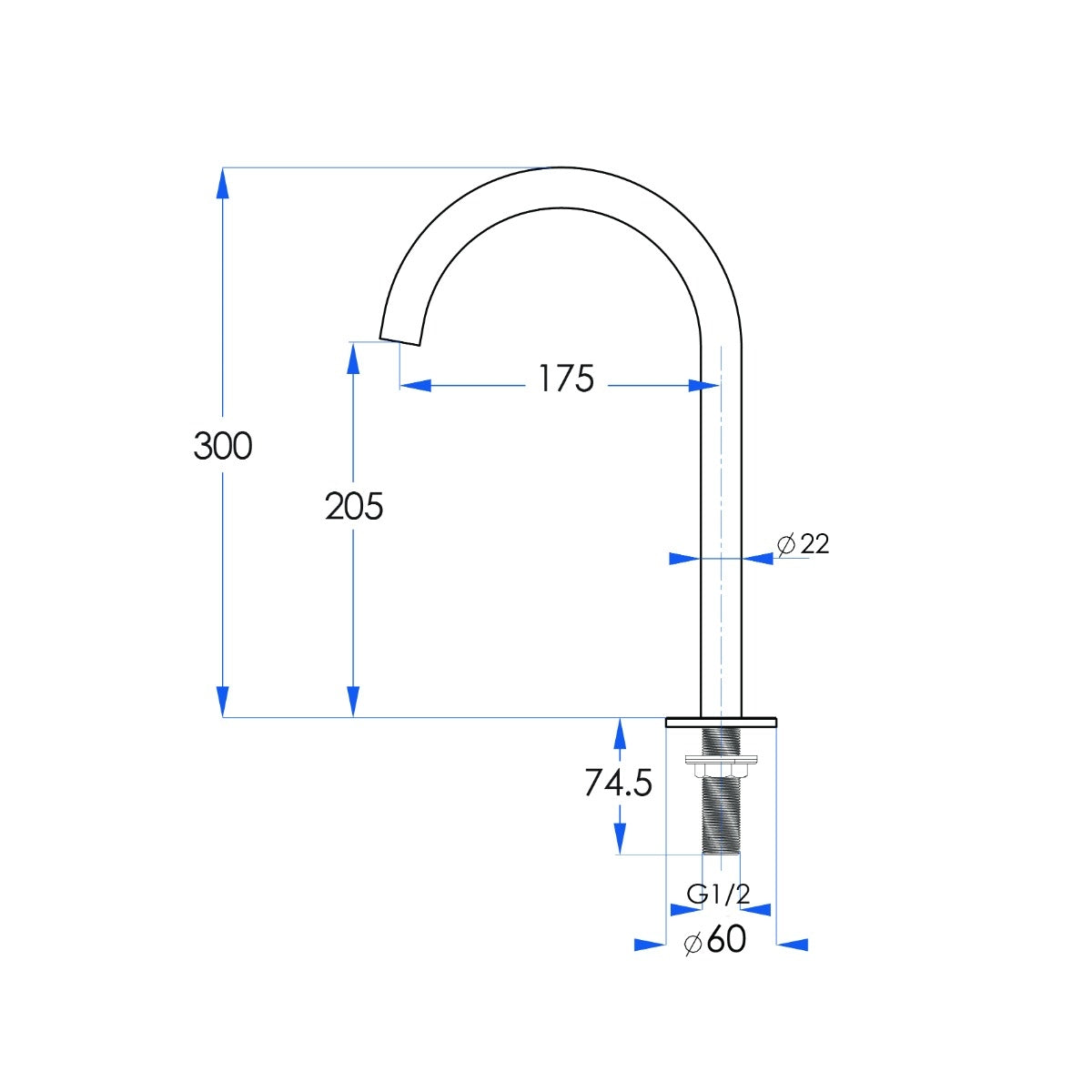 SPIN Progressive Hob Mixer & 115mm Spout Set Brushed Nickel