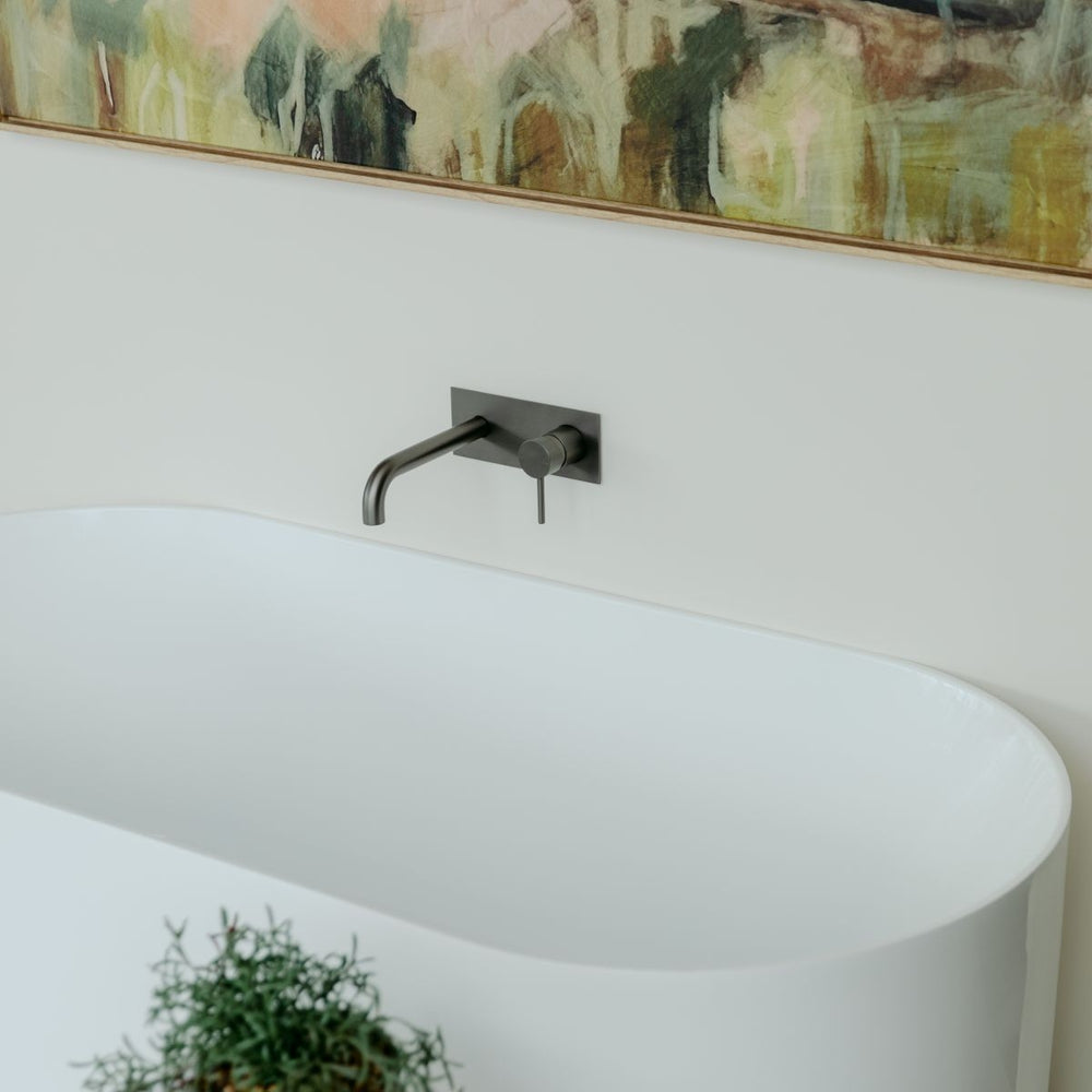 SPIN In Wall Mixer & 200mm Spout Kit Gunmetal
