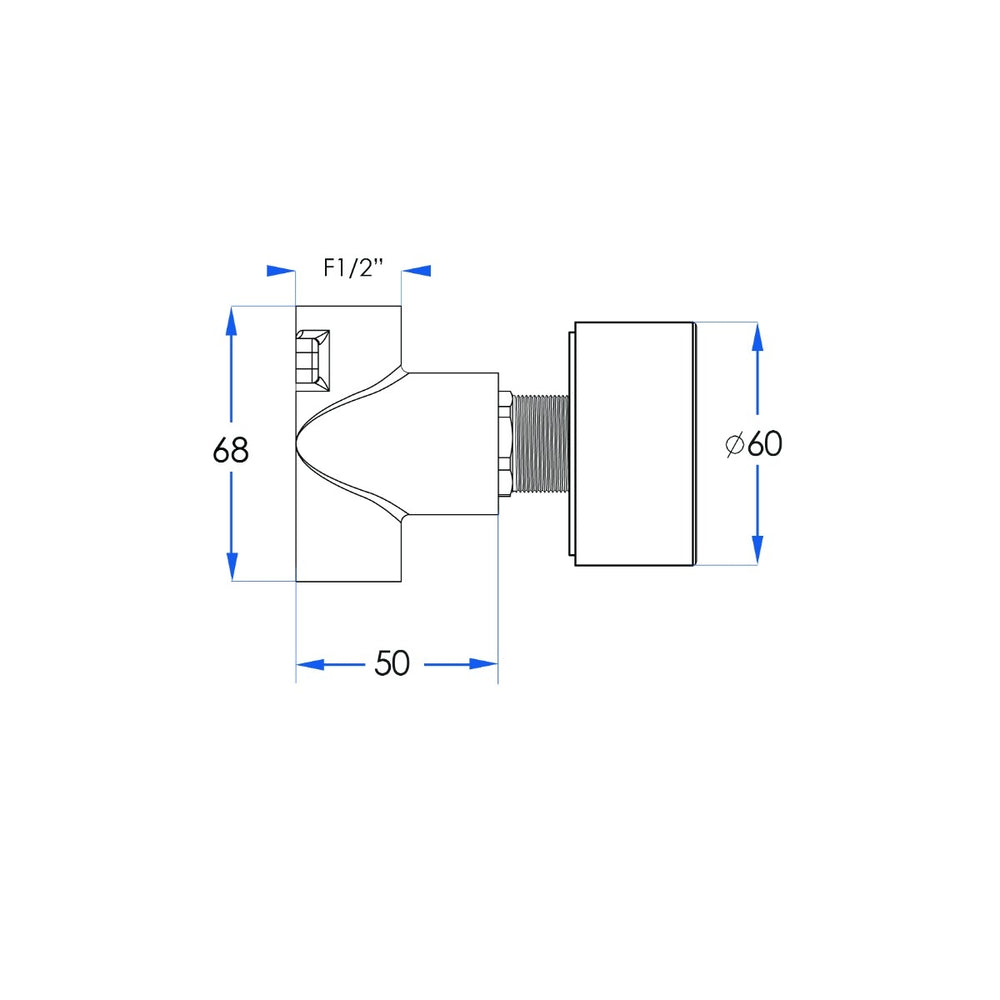 MESH In Wall Progressive Mixer Set Chrome