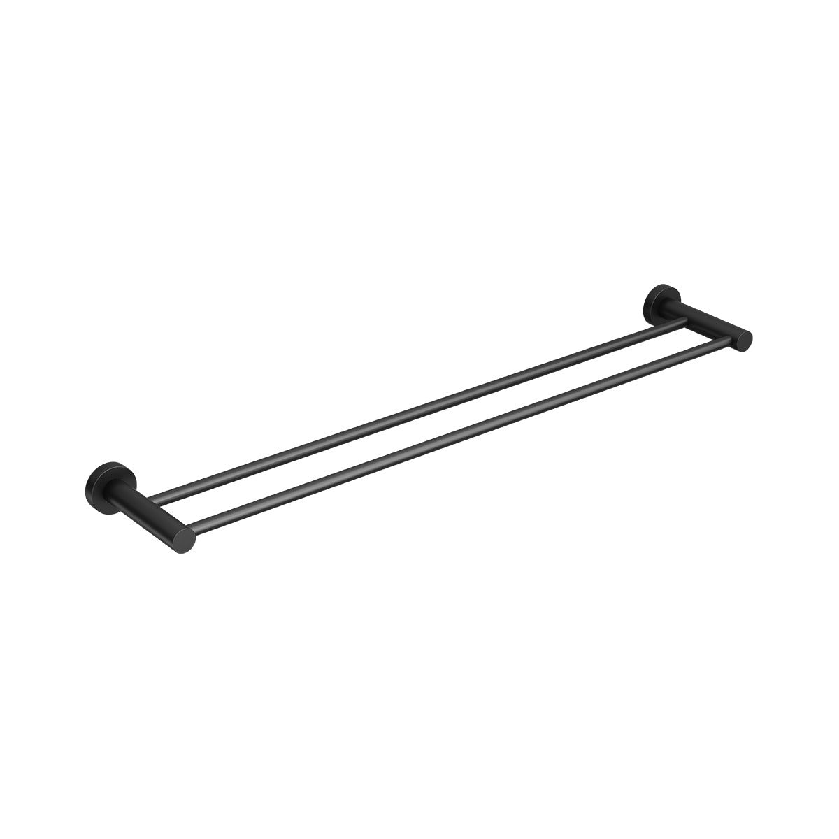 SPIN Double Towel Rail Matte Black 600mm