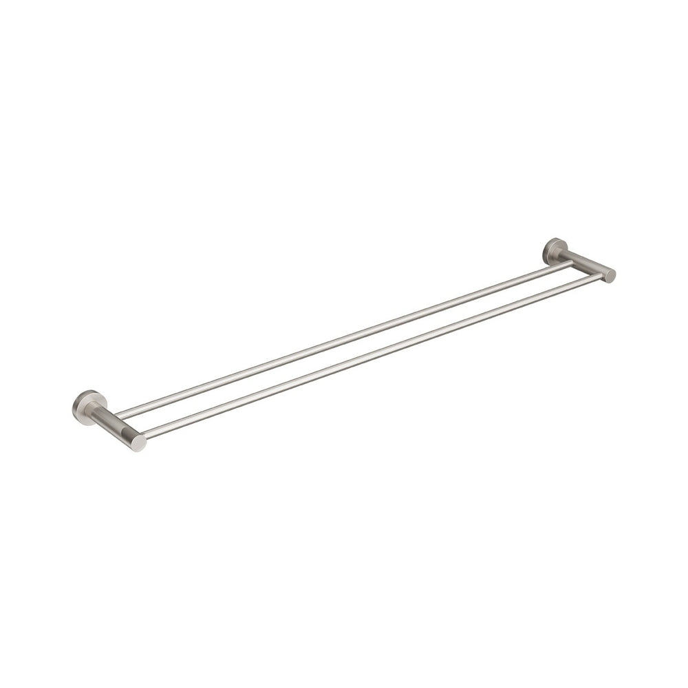 SPIN Double Towel Rail Brushed Nickel 750mm