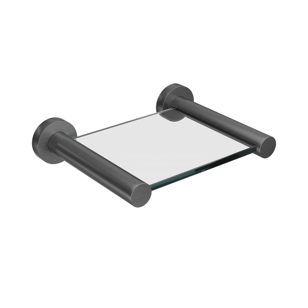 SPIN Glass Shelf Gunmetal 150mm