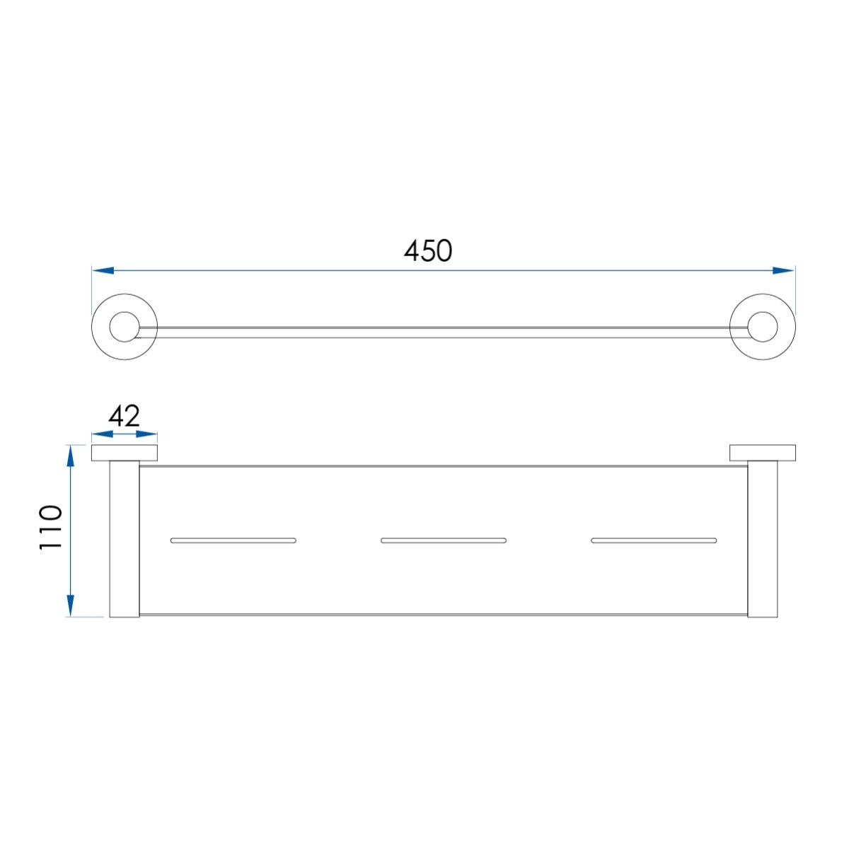 SPIN Metal Shower Shelf Chrome