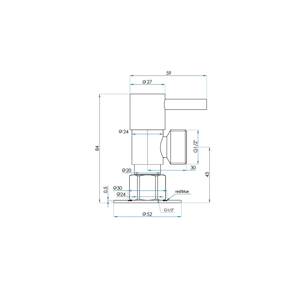 SPIN Mini Cistern Stop Polished Stainless Steel