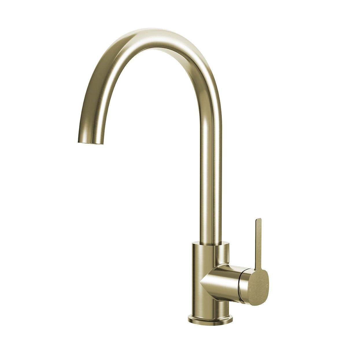 SYMMETRY Gooseneck Sink Mixer Brushed Champagne Gold