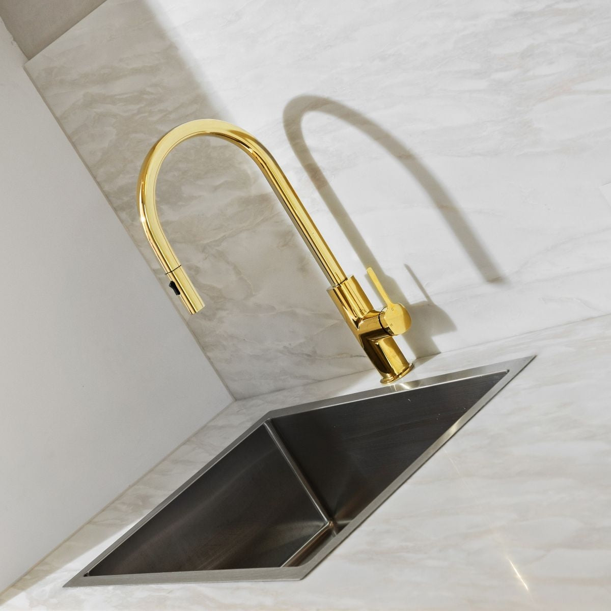 SYMMETRY Pullout Sink Mixer Champagne Gold