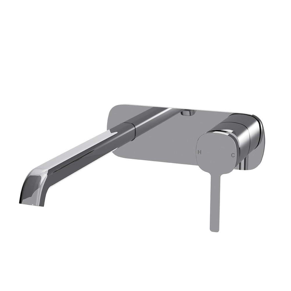 SYMMETRY In Wall Mixer & 220mm Spout Kit Polished Stainless Steel