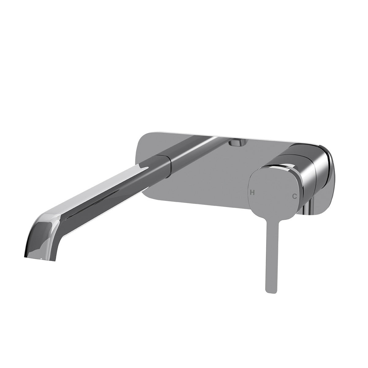 SYMMETRY In Wall Mixer & 220mm Spout Kit Polished Stainless Steel