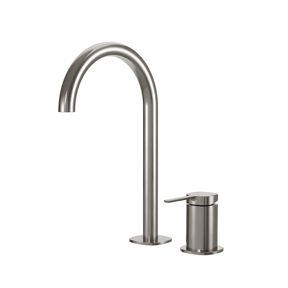 SYMMETRY Hob Mixer Set & Swivel Spout 175mm Brushed Nickel