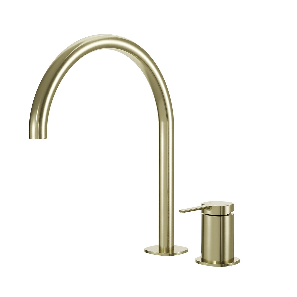 SYMMETRY Hob Mixer Set & Swivel Spout 260mm Brushed Champagne Gold
