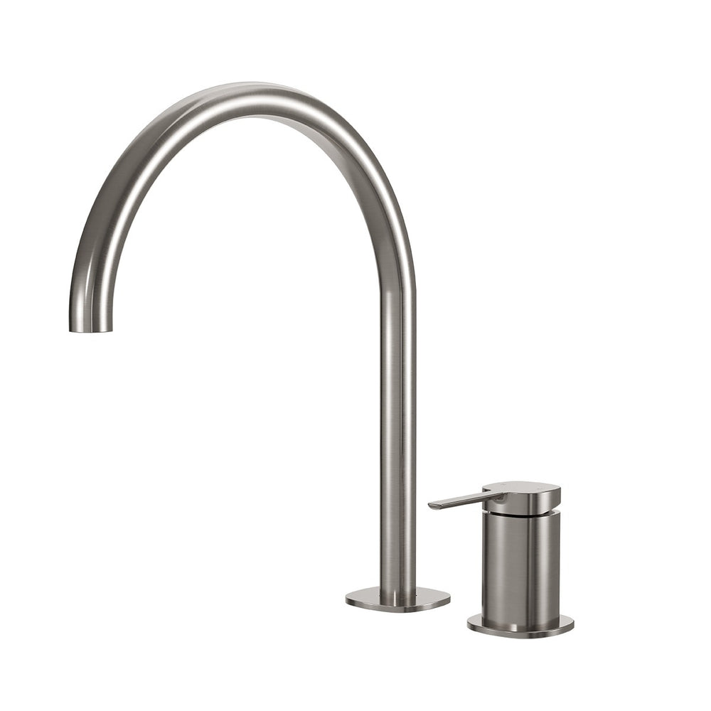 SYMMETRY Hob Mixer Set & Swivel Spout 260mm Brushed Nickel