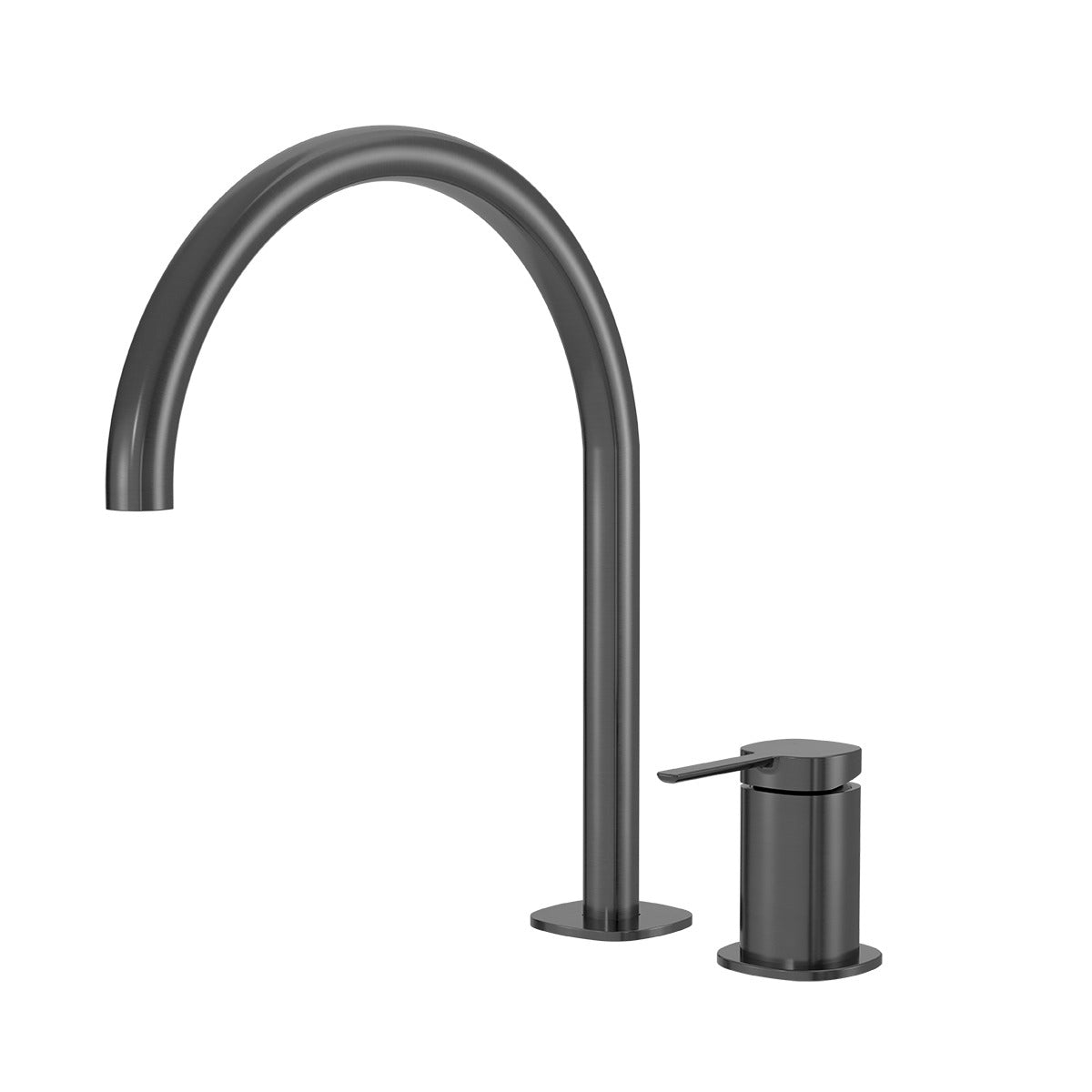 SYMMETRY Hob Mixer Set & Swivel Spout 260mm Gunmetal