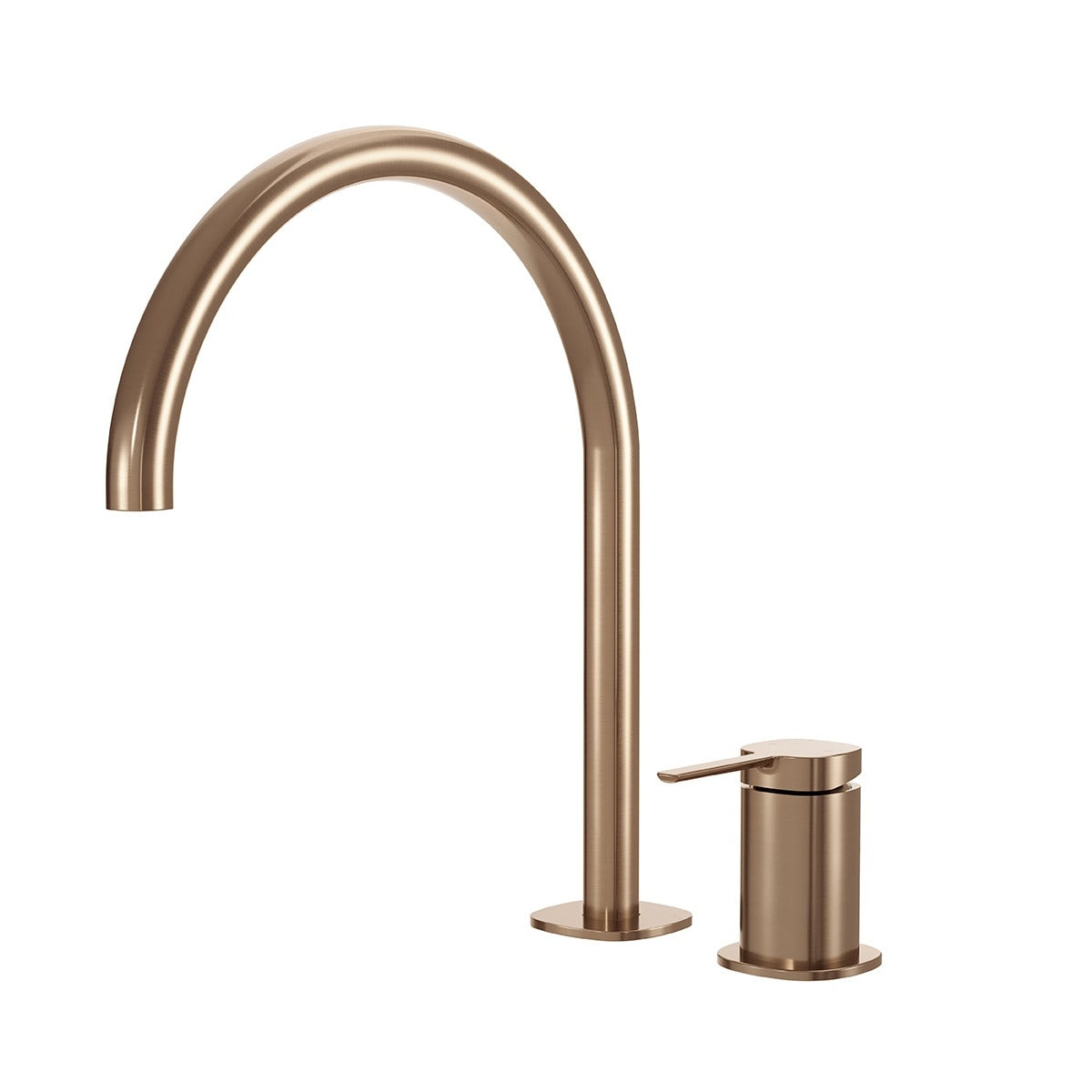 SYMMETRY Hob Mixer Set & Swivel Spout 260mm Titanium Bronze