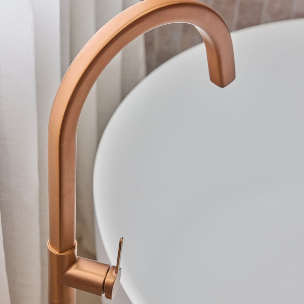 SYMMETRY Freestanding Bath Spout Mixer Titanium Bronze