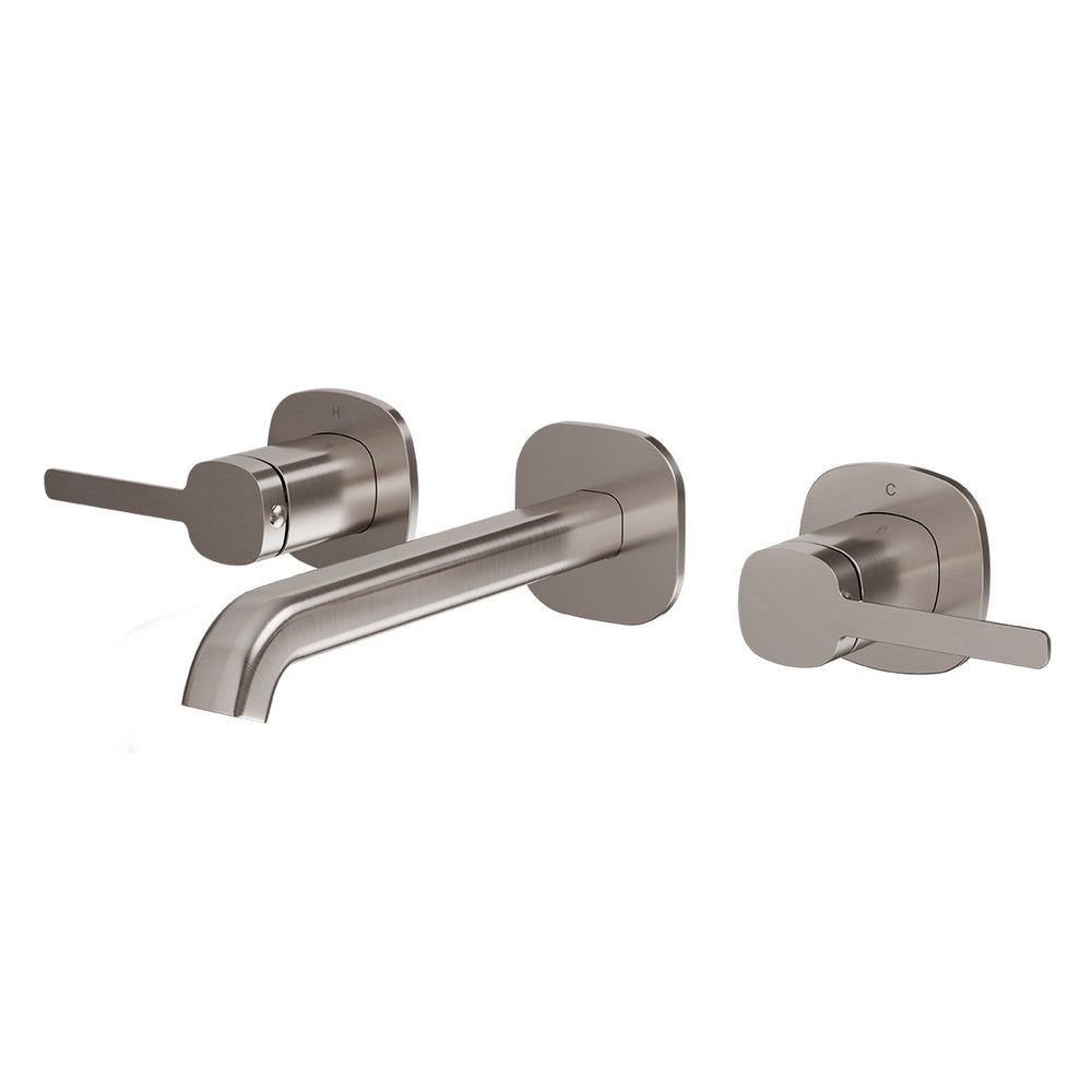 SYMMETRY In-Wall Top Lever Assemblies & 180mm Spout Kit Brushed Nickel