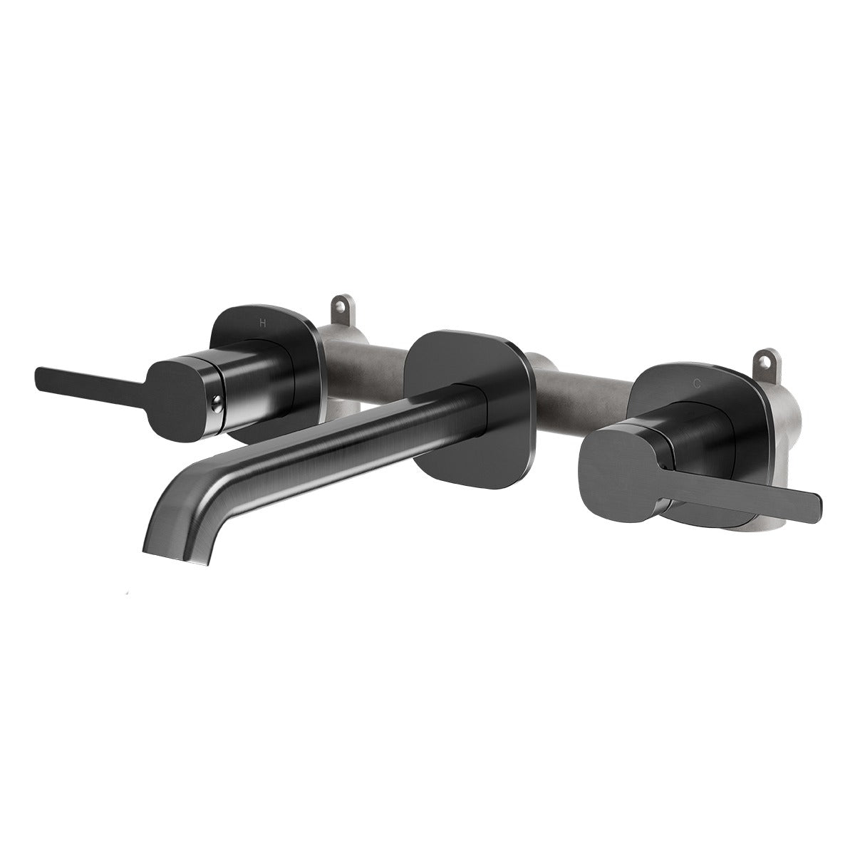 SYMMETRY In-Wall Top Lever Assemblies & 220mm Spout Kit Gunmetal