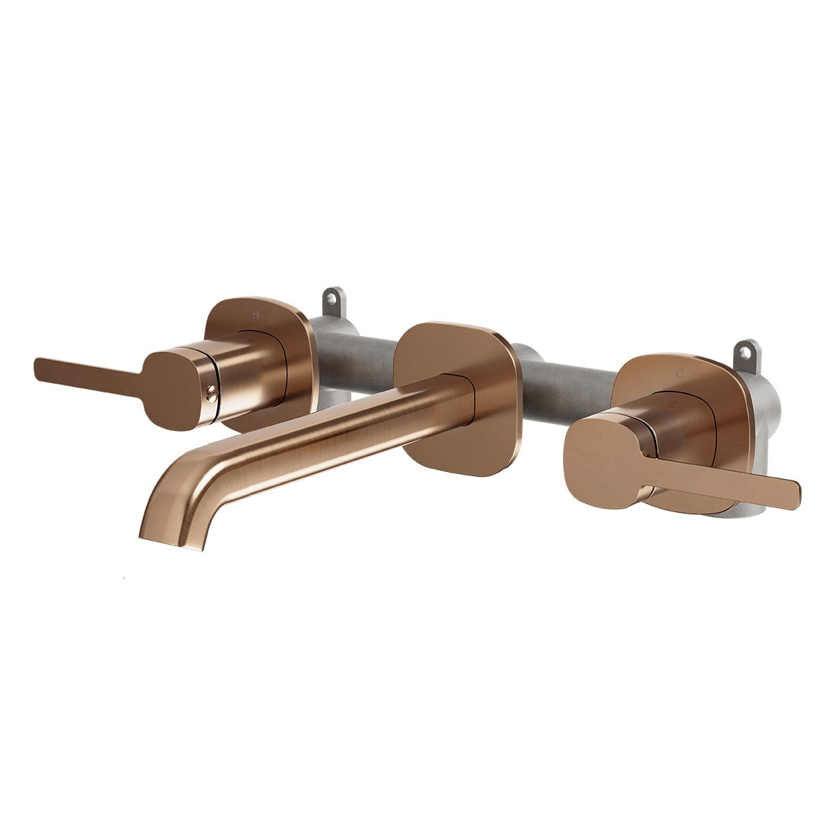 SYMMETRY In-Wall Top Lever Assemblies & 180mm Spout Kit Titanium Bronze