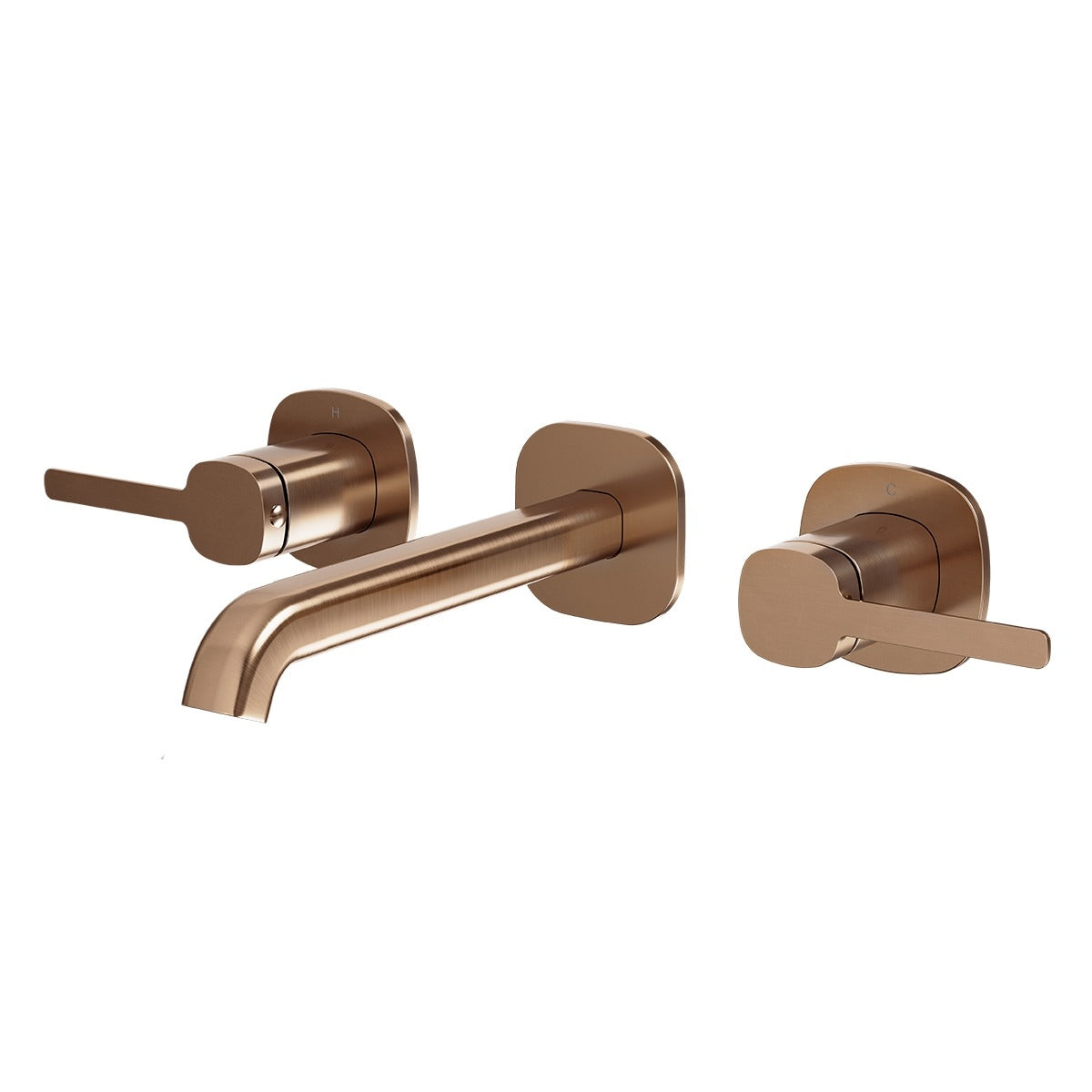 SYMMETRY In-Wall Top Lever Assemblies & 180mm Spout Kit Titanium Bronze