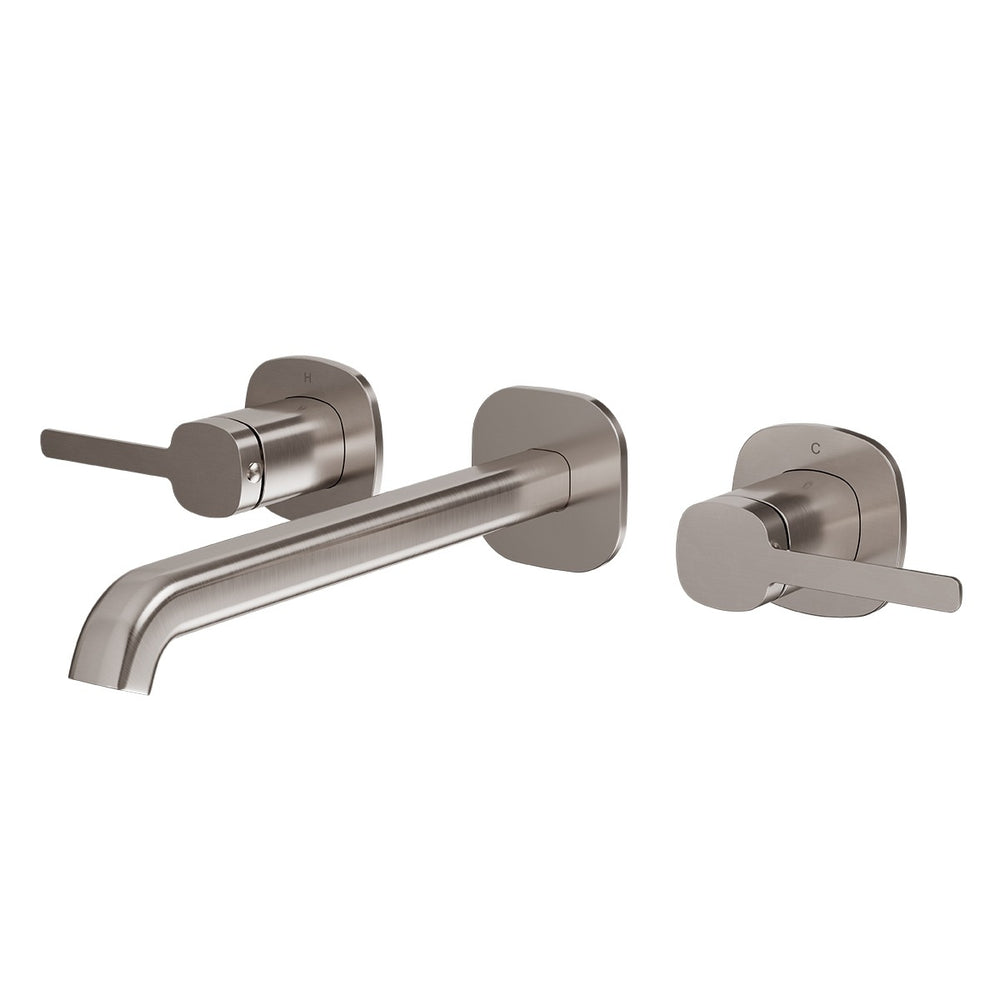 SYMMETRY In-Wall Top Lever Assemblies & 220mm Spout Kit Brushed Nickel