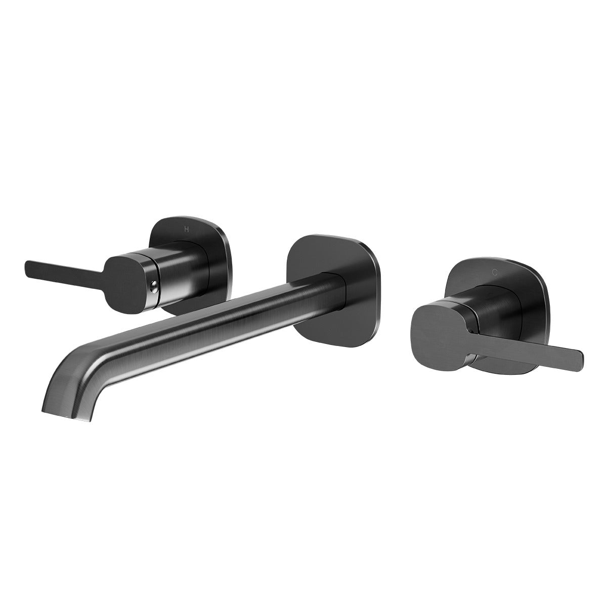 SYMMETRY In-Wall Top Lever Assemblies & 220mm Spout Kit Gunmetal