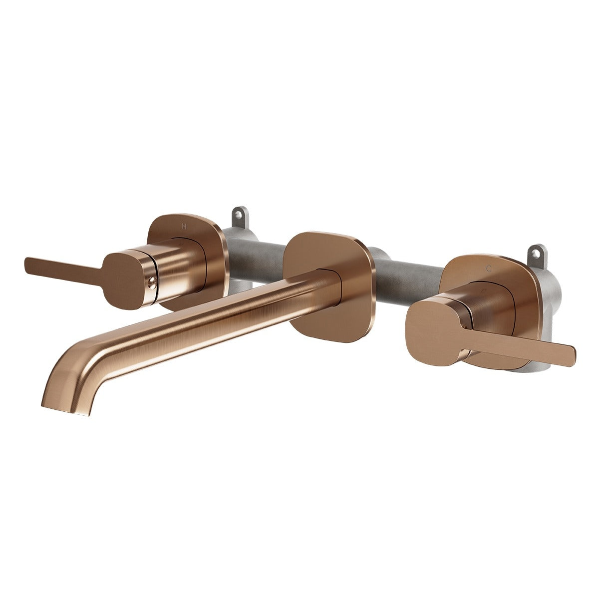 SYMMETRY In-Wall Top Lever Assemblies & 220mm Spout Kit Titanium Bronze