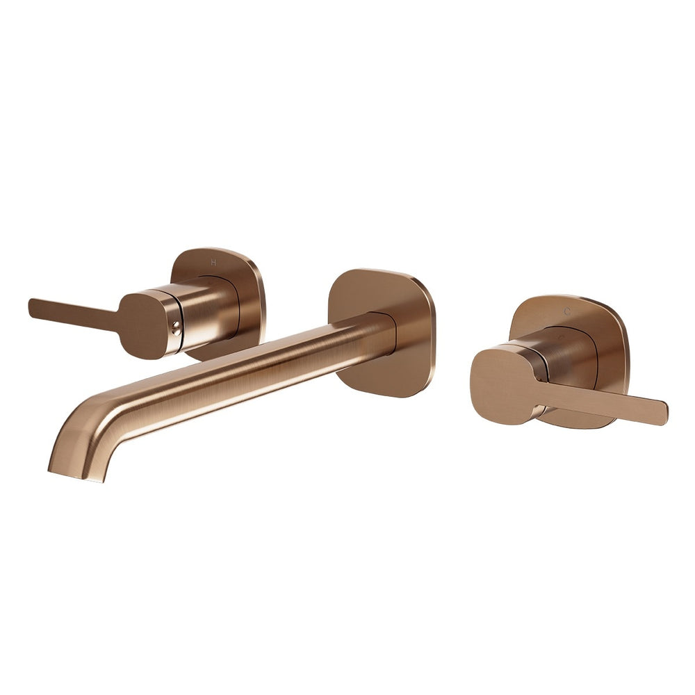 SYMMETRY In-Wall Top Lever Assemblies & 220mm Spout Kit Titanium Bronze
